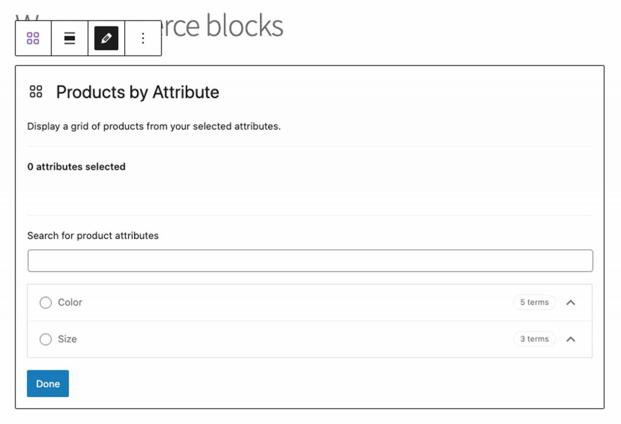 woocommerce block products by attribute