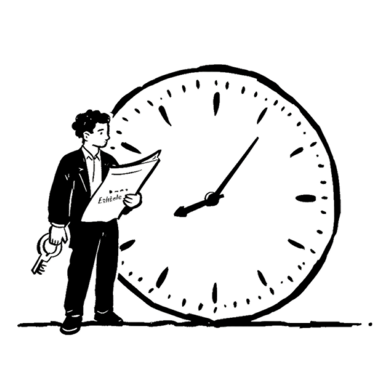 Silhouette of man with saxophone against large clock