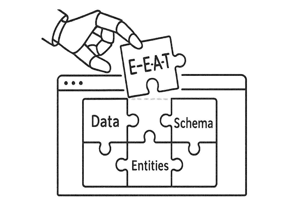 E-E-A-T puzzle piece slots into data puzzle.