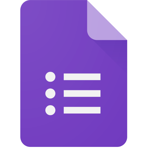 Google Forms purple icon with list design