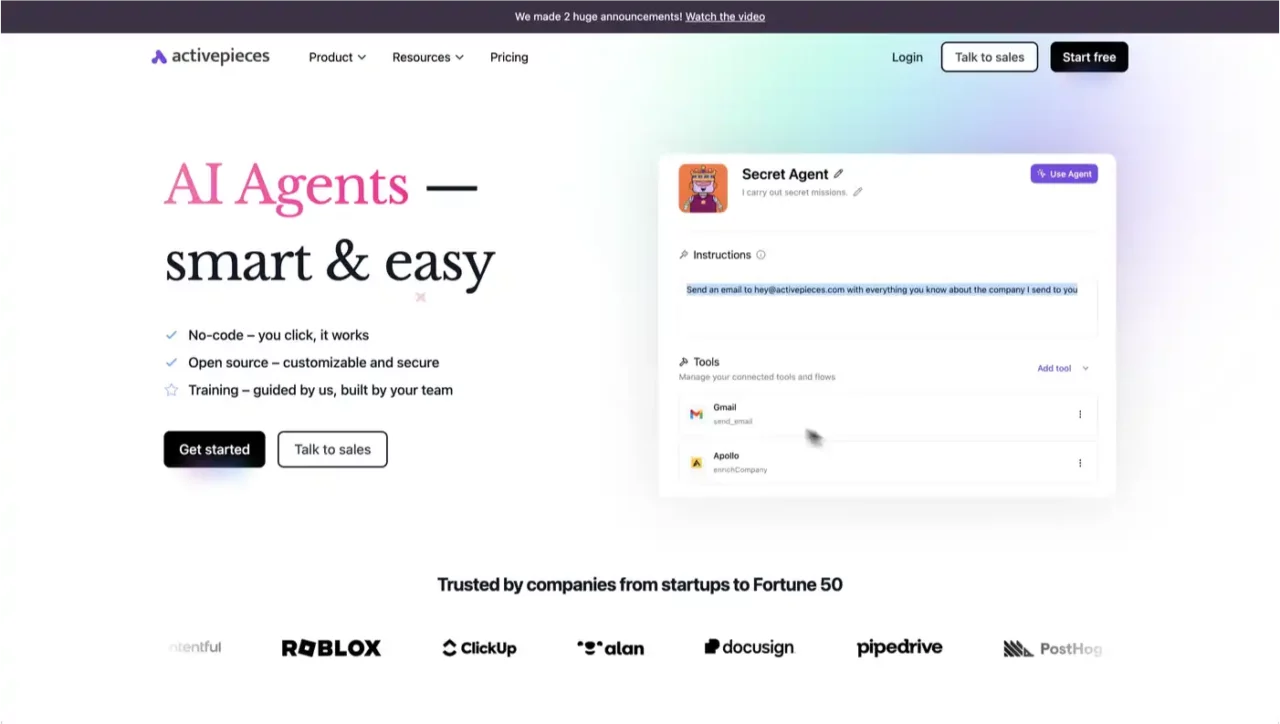 AI Agents: No-code, open source, secure platform
