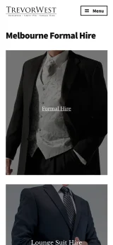 Trevor West Melbourne formal hire menswear webpage