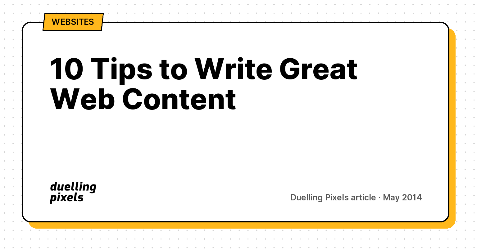 10 Tips to Write Great Web Content