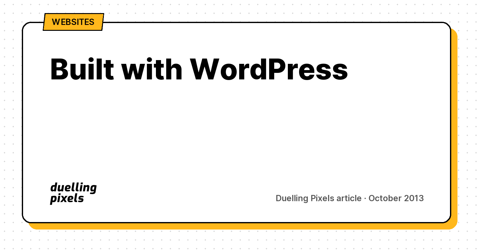 Built with WordPress
