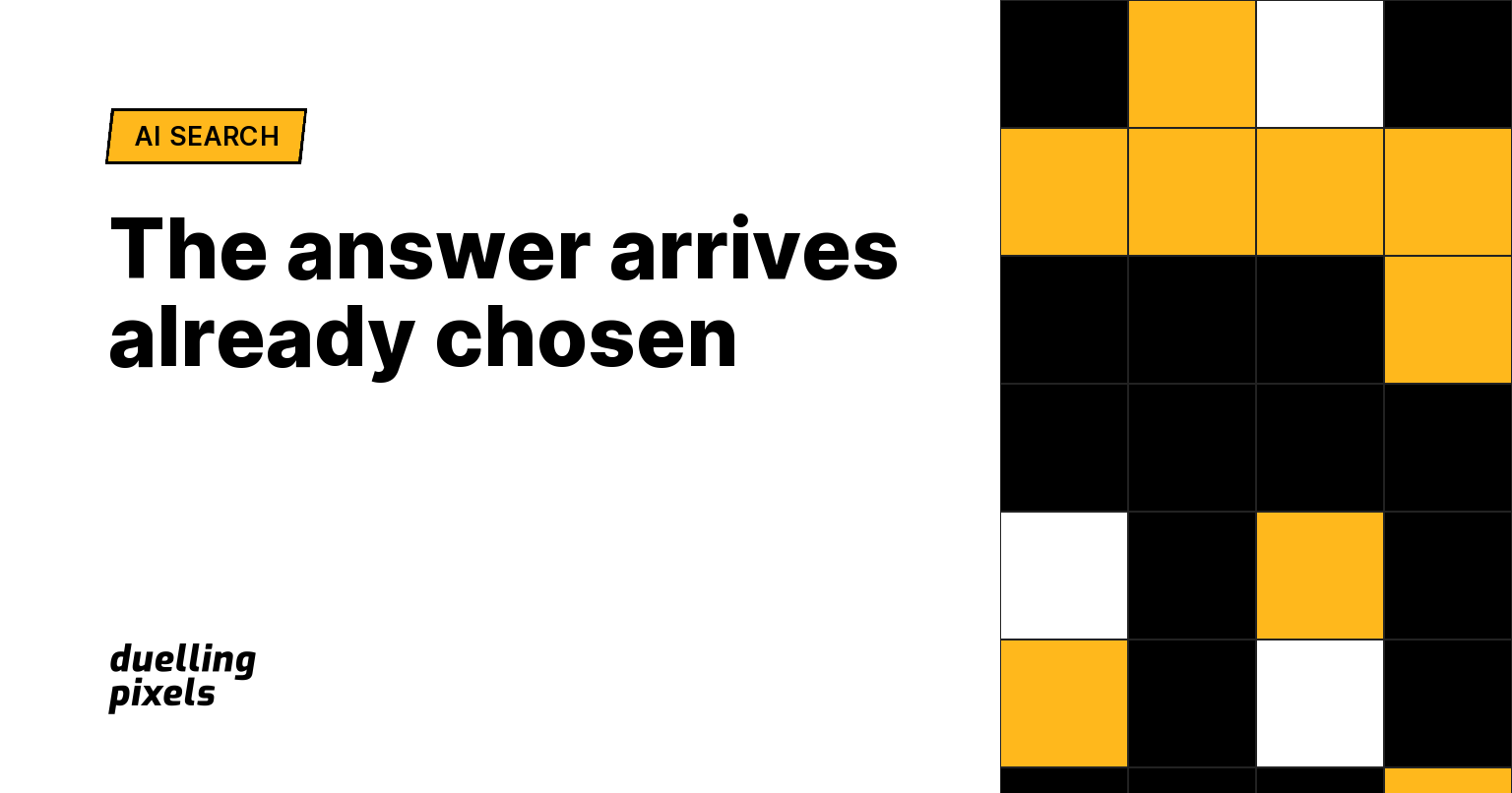 The answer arrives already chosen